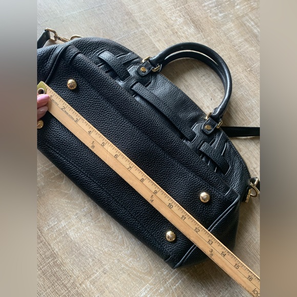 Michael Kors Hudson Black Pebbled Leather Shoulder Bag Purse EXCELLENT - Picture 14 of 16